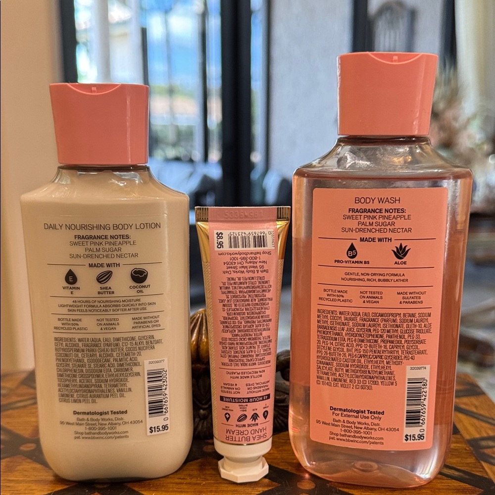 Bath & Body Works Costa Rica Pink Pineapple Sunrise Lotion, Wash & Handcream - Picture 2 of 2